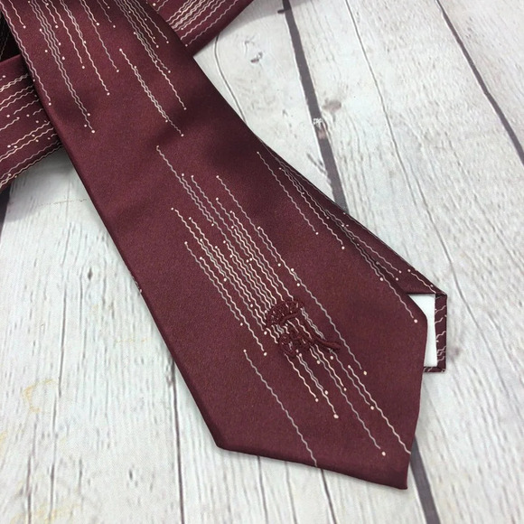 vintage quicksilver countess wara new york sistine satin neck tie preppy - Picture 2 of 5